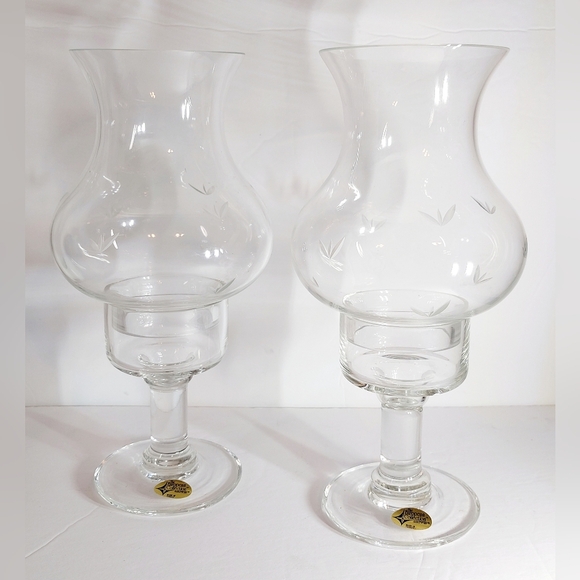 Set of 2 Etched Vintage‎ Hurricane Lamps with boxes and certificate - Picture 10 of 10